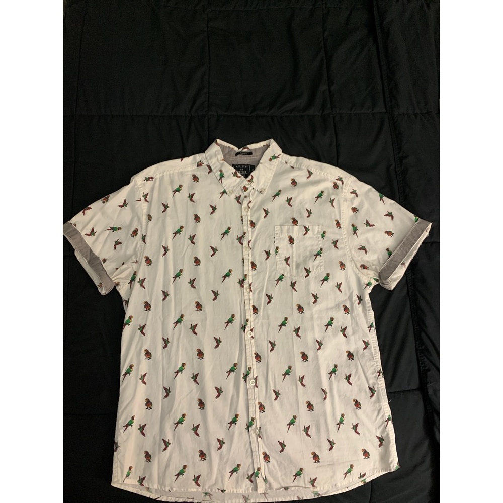 White Short Sleeve Button Down